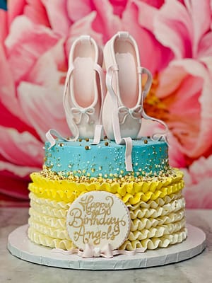 Huascar & Company Bakeshop Ballet Shoes Birthday Cake
