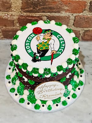 Huascar & Company Bakeshop Celtics Logo Birthday Cake