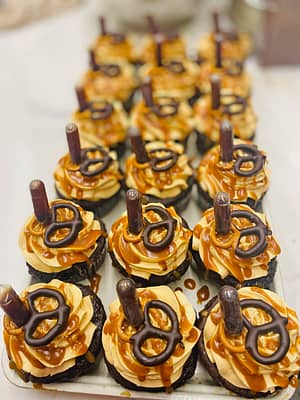 Huascar & Company Bakeshop Chocolate Pretzel Cupcakes