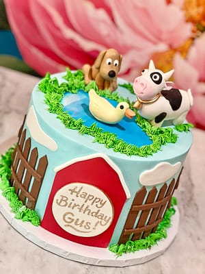 Huascar & Company Bakeshop Farm Animals Birthday Cake