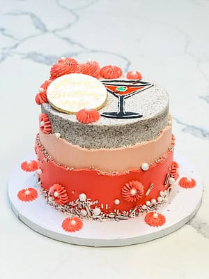 Huascar & Company Bakeshop Peach Martini Birthday Cake