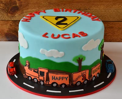 Huascar & Company Bakeshop Fondant Train Cake