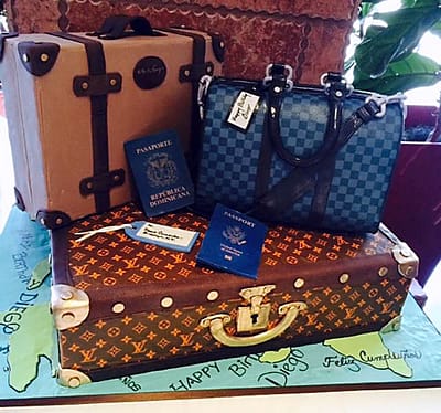 Huascar & Company Bakeshop Traveler Luggage Cake