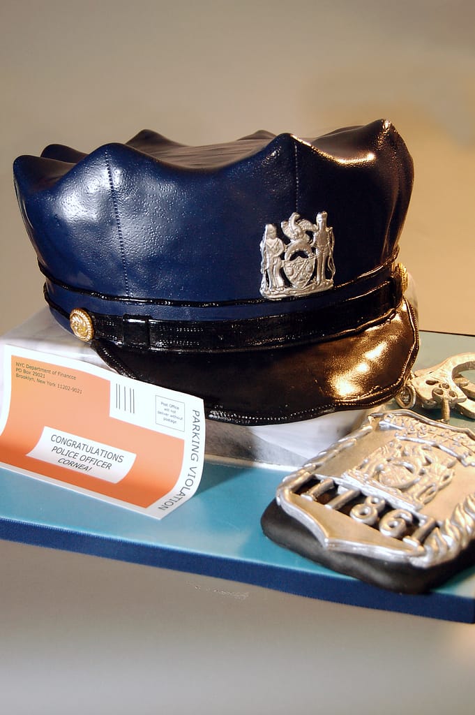 Huascar & Company Bakeshop Sculpted Police Hat & Badge Cake