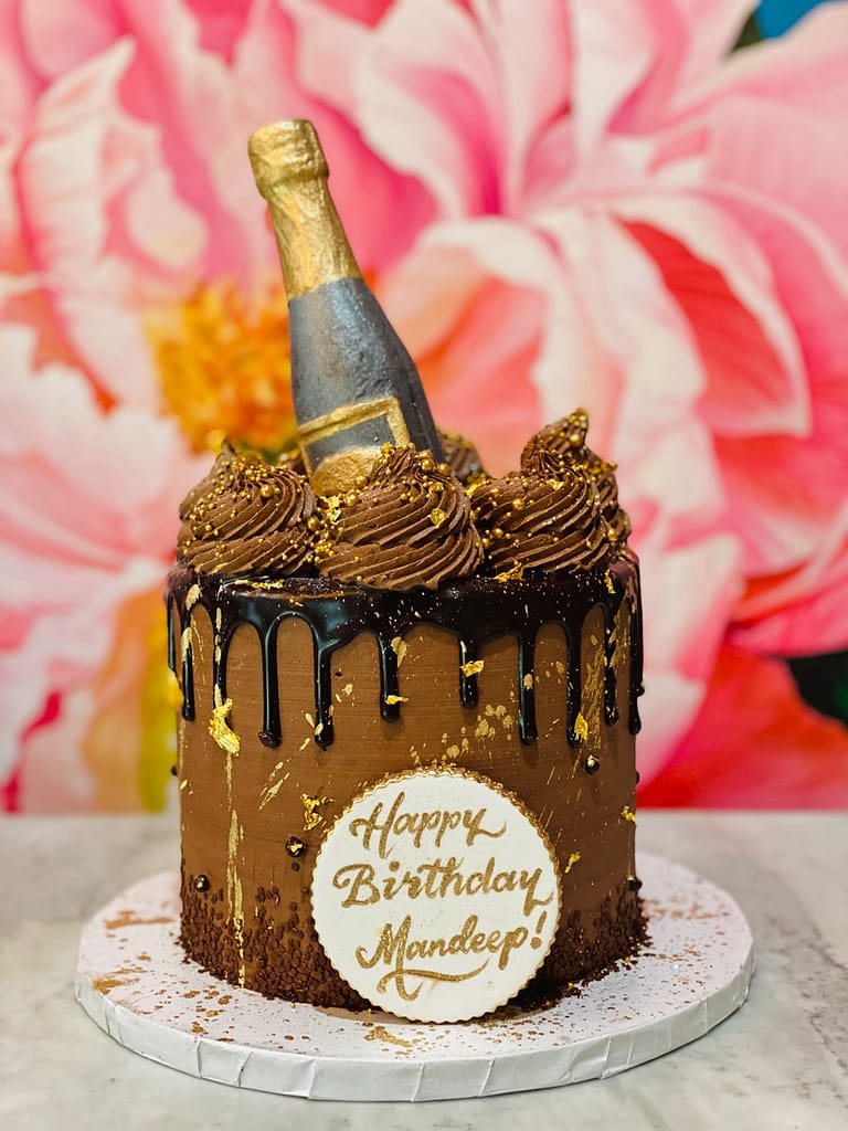 Huascar & Company Bakeshop Champagne Bottle Birthday Cake