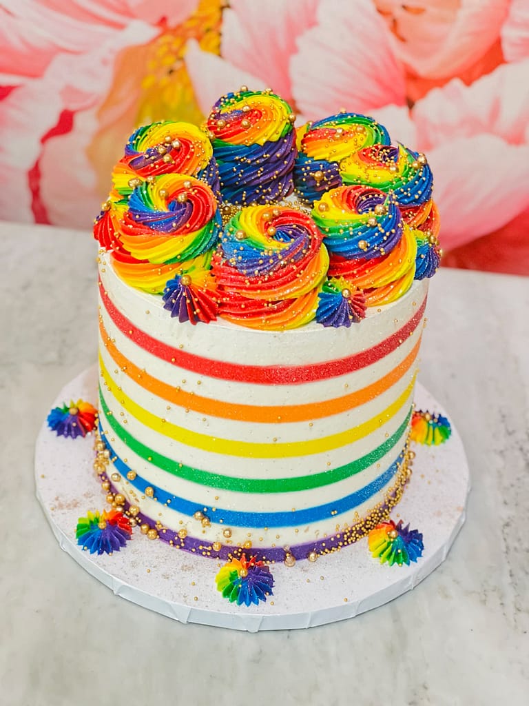 Huascar & Company Bakeshop Pride Rainbow Birthday Cake